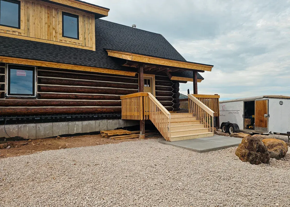 Rustic mountain log cabin by HRF Customs
